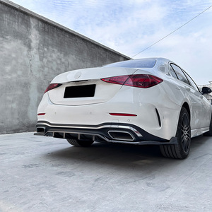 Mercedes-Benz C-Class W206 Rear Lip Carbon Fiber Texture ABS Piano Black 2022+ Rear Diffuser - Product Image 3