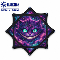 Dapo Star EDM Flow Star Foulard de danseurs réactif aux UV à impression numérique pour festivals de rave, en vrac