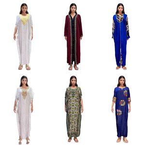 Nuova Abaya Musulmana Africana alla Moda, Ampia e Casual, con Stampa Elegante e Diamanti, <span class=keywords><strong>Abbigliamento</strong></span> Femminile Molto Richiesto - Product Image 6