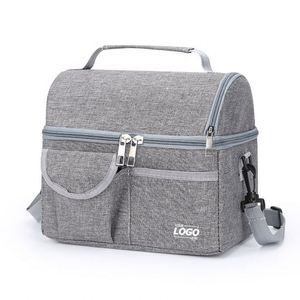Custom Insulated <b>Lunch</b> Bag for Adults, Dual Compartment, <b>Leakproof</b> <b>Lunch</b> <b>Box</b> Tote for Work & School - Product Image 1