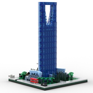 Bloques de Construcción del Famoso Edificio Kingdom Tower, Personalizados por el Fabricante, Juguete Educativo Popular para Niños, Artículo de Regalo de Plástico - Product Image 1