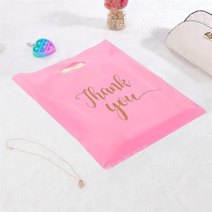 Nouveau gousset supérieur poignée découpée réutilisable sans vêtement personnalisé sac à provisions latéral en plastique étanche de haute qualité - Product Image 3