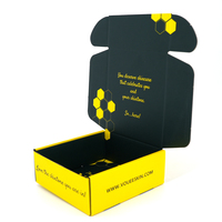 Boîte d'expédition en carton ondulé jaune personnalisée, écologique, pour l'e-commerce, les cosmétiques, les cadeaux, la vente en gros
