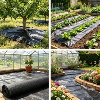 Toile de paillage pliable en PE/PP noire pour serres de jardin, agriculture, horticulture, protection des cultures et contrôle des adventices