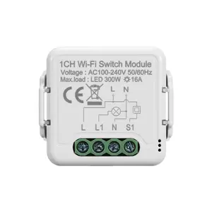 Interruptor inteligência wifi zigbee, interruptor de medição de energia módulo relé led 300w 16a suporte controle de voz controle app