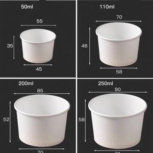 Atacado Imprimir Produtos Do Logotipo Sorvete Descartável Logotipo Personalizado Sorvete com Tampa Food Grade Paper Ice Cream Alta Qualidade - Product Image 5