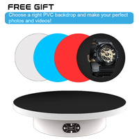 Plateau tournant électrique, 30cm, 360 p, table tournante, vitesse réglable, télécommande, affichage de produits de photographie