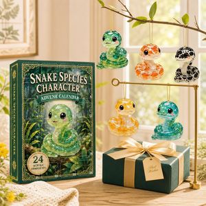 Calendrier de l'Avent 24 Jours : Figurines de Serpents Miniatures, Collection Animaux, Boîte Cadeau Compte à Rebours de Noël - Product Image 3