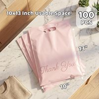 Enveloppes d'expédition roses en polyéthylène 10x13 (lot de 100) à fermeture autocollante pour l'emballage de vêtements et les commandes de boutiques