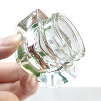 15g 50g Clear Square Double Wall Hautpflege Gesichts creme Verpackung Kosmetik glas für Körper peeling