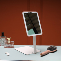 Mini miroir de maquillage pliable vanité avec lumière USB Rechargeable Portable Compact voyage maquillage miroir Led miroir