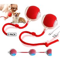 Jouet interactif pour chat Pawfect Bedding Company, balle de chasse en plastique, LED rechargeable USB, bleu P02