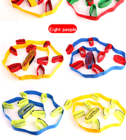 Sangle de marche géante double face élastique pour enfants et parents, idéale pour l'école, le sport et les jeux