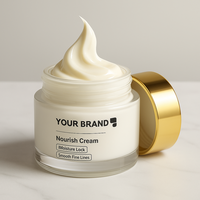 Crème Visage Hydratante Anti-Âge 50ml à l'Acide Hyaluronique et à la Vitamine C pour Femme, Hydratation Jour et Nuit
