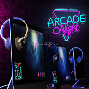 Insegna al Neon personalizzata di <span class=keywords><strong>notte</strong></span> Arcade Gamer segno di luce al Neon per decorazione del negozio sala videogame camera da letto regalo per bambini - Product Image 3