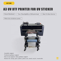 Heyme A3 Uv Dtf Impresora Cristal Etiqueta Impresión Uv Impresora Rollo a rollo Transferencia de calor Dtf Máquina