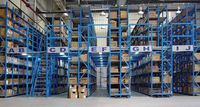 Solutions de plancher de mezzanine de stockage haute densité, système de rayonnage multi-niveaux, rayonnage de mezzanine de stockage industriel en acier
