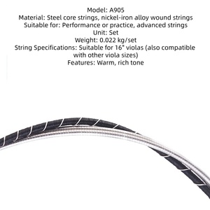 ชุด A905เหล็กเกรดอลิซเกรดมืออาชีพ4สายสำหรับวิโอลา - Product Image 4