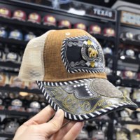 Gorra de Béisbol Unisex con Logo 3D de Metal Estilo Occidental, Gorra de Malla de Mezclilla Informal y Moderna para Pesca, Playa y Actividades al Aire Libre