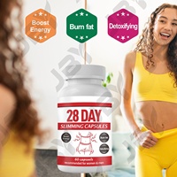 JBY Capsules Minceur Naturelles aux Herbes 28 Jours Vitamines pour Adultes Détox Brûle-Graisse Rapide