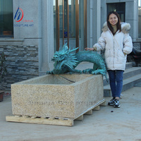 Moule Jardin Chinois Fontaine D'eau Élégant Bronze Sculpture Intérieur Fontaines Blanc Tortue Dragons Laiton Dragon Statue
