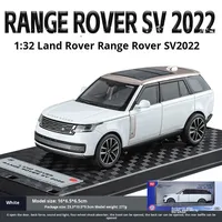 Modelo de Auto SUV Range Rover de Aleación de Metal Fundido a Presión, Escala 1:32, con Sonido y Luz, Puerta Abatible, Juguete Coleccionable de Exhibición Clásica