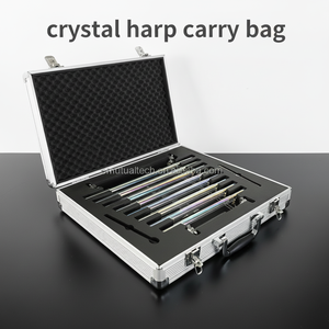 Harpe de Cristal Aurora Quartz 432Hz 8 Tons pour Thérapie Sonore des Chakras, Harpe Chantante en Cristal, Instruments de Musique pour Guérison Sonore avec Sac - Product Image 4