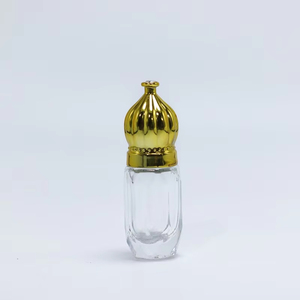 Botella de Vidrio para Perfume Attar, Forma Octogonal, Botella de Vidrio para Aceite Esencial de Oud Árabe con Rodillo de Vidrio - Product Image 5