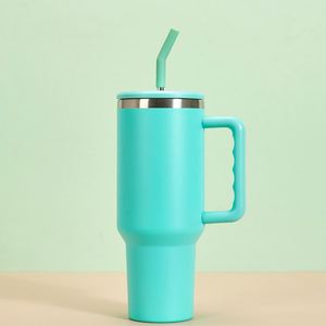 Mug de voyage H3.0 avec poignée, 40oz, isotherme à double paroi, avec couvercle et paille, antidérapant, personnalisable ODM - Product Image 6