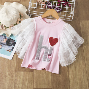 เสื้อยืดเด็กผู้หญิงลายการ์ตูนแขนสั้นผ้าฝ้ายสำหรับเด็กวัยหัดเดิน ลดราคาสุดฮอตประจำฤดูร้อนปี 2022 เหมาะสำหรับใส่ในวันเกิด - Product Image 2