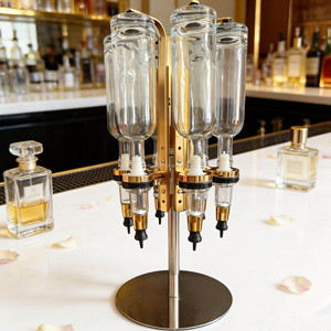 Exhibidor Giratorio para Perfumes con Logotipo Personalizado, para 6 Botellas, con Estantes y Gabinetes, para Botellas de 375 ml, Mueble de Exhibición para Tiendas - Product Image 4