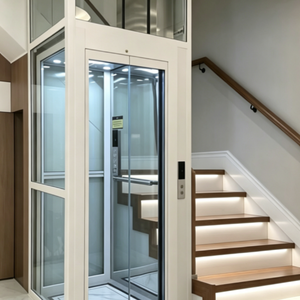 Ascensor Residencial Hidráulico Moderno de Acero Inoxidable Personalizado de 2-5 Pisos, Capacidad de 400 kg, Seguro y Duradero para Uso en Interiores/Exteriores - Product Image 6