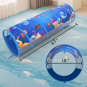 <span class=keywords><strong>Tunnel</strong></span> de jeu pliable portable, intérieur/extérieur, <span class=keywords><strong>tunnel</strong></span> de jeu pop-up <span class=keywords><strong>sous</strong></span>-<span class=keywords><strong>marin</strong></span>, <span class=keywords><strong>tunnel</strong></span> de jeu océanique pour tout-petits - Product Image 2
