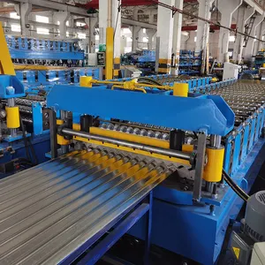 Metal Forming Machinery Sheets Roofing Machine Tile Making Machine Corrugated And Trapezoid Roofing Tile Roll Forming Machine Double Layers Metal Steel