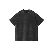 T-shirt délavé à l'acide conception de logo personnalisé coton unisexe t-shirt pour hommes logo imprimé vierge Vintage délavé à l'acide t-shirt pour hommes lourds