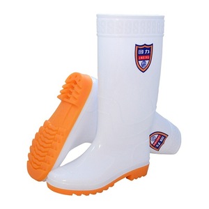 รองเท้าบูทกันฝนทรงสูงสำหรับผู้ชาย Warrior 867 สีขาว พื้นยางกันน้ำและน้ำมัน รองเท้าทำงาน - Product Image 2