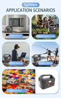Générateur solaire d'urgence pour le camping, 150W, 144Wh, stockage d'énergie au plomb-acide, AC, USB, DC, station d'alimentation portable