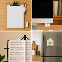 Marcador Magnético con Clip para Bolígrafo, Porta Lápices de Cuero con Lazo Elástico para Diario, Cuaderno, Carpeta de Papel, Escritura, Suministros de Oficina