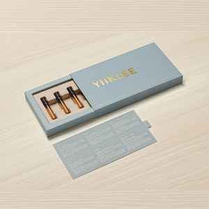 กล่องพับใส่ขวดน้ำหอมขนาด 2 มล. 3 มล. 5 มล. พร้อมโลโก้สั่งทำพิเศษ ชุดทดลองน้ำหอม Eau De Parfum กล่องบรรจุภัณฑ์ Flacon De Parfum - Product Image 1