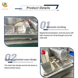 Machine <span class=keywords><strong>de</strong></span> glaçage au chocolat industrielle multifonctionnelle commerciale + tunnel <span class=keywords><strong>de</strong></span> refroidissement pour pain, crêpes, barres chocolatées - Product Image 3