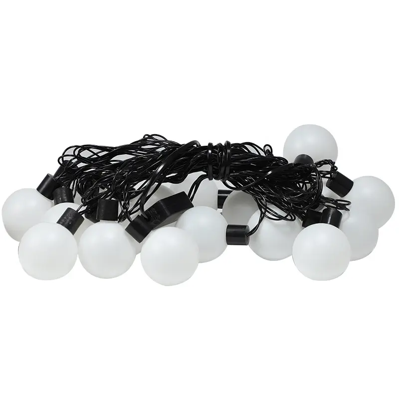 5m 20 Lights String Lights 100 Style Globe Bulbs Black Wire Connectable Outdoor Led Light String