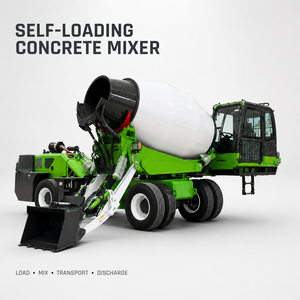 Camion malaxeur à béton autochargeur mobile, équipement de mélange de béton à chargement hydraulique pour projets de construction - Product Image 6