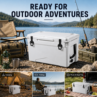 Glacière isotherme rigide portable 30QT pour pique-nique familial, personnalisable avec logo, robuste, OEM ODM, vente en gros