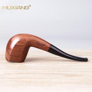 Muxiang Rosewood Smoking Pipe Bent Type Handmade Solid Wood Tobacco Pipe With Curved Handle For Personal Gift - Product Image 3