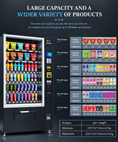 Distributeurs automatiques de boissons MOVA avec écran LCD personnalisé pour articles de vente au détail, distributeur automatique intelligent de collations pour aliments et boissons