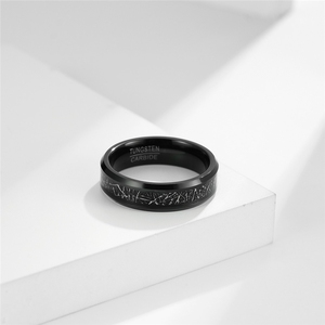 Anel Rotativo Preto de Aço Inoxidável de Tungstênio de Alta Qualidade e Design Moderno para Homens - Product Image 4