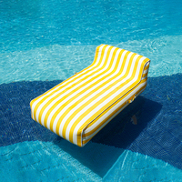 Chaise longue gonflable en gros avec housse en tissu, matelas flottant, flotteurs de piscine pliables, chaise longue gonflable