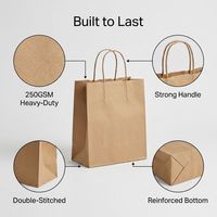 Bolsas de Papel Kraft Pequeñas a Granel con Asas para Manualidades y Ropa Múltiples Usos