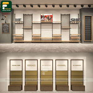 Étagère d'exposition de vêtements minimaliste, comptoir de vêtements, vitrine de vêtements, meuble en verre - Product Image 4