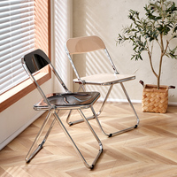 Chaises de jardin pliantes d'extérieur, canapé nordique en métal bon marché, luxe pliable en acrylique, ensemble de meubles modernes pour la maison, chaises de jardin pour le jardin